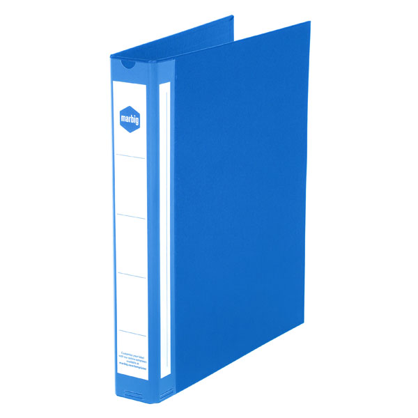 Marbig Deluxe Binder A4 4D Ring 25mm Blue 20 per Box