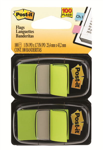 Post It Flags 680BG2 Bright Green 2 Pack