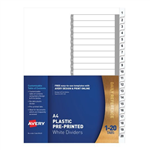 Avery Dividers 1 to 20 Tab PP A4 White
