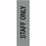 Apli Staff Only Self Adhesive Silver Sign