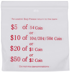 Cumberland Coin Bags with Printed Denominations 100 Pack