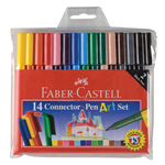 Faber Castell Connector Markers Assorted 14 Pack