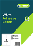 Celcast Labels 4UP 991x139mm White 100 Box