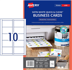 Avery Business Cards Satin Finish White 10 Pack