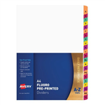 Avery Dividers Pre Printed A to Z Tab Fluoro Multicoloured Set