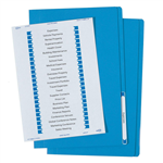 Avery Folder with Labels Manilla Foolscap Blue 20 Pack