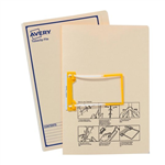 Avery Tubeclip File Foolscap Buff with Blue Print 5 Pack