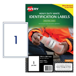 Avery Labels Identification Heavy Duty 1996x2891mm 10 Pack