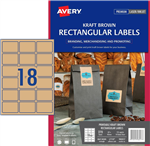 Avery Labels Rectangular Kraft Brown 800 Pack