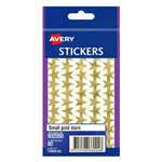 Avery Stickers Stars 14mm Gold 90 Pack