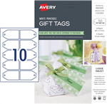 Avery Gift Tag Printable 89x51mm White 5 Pack