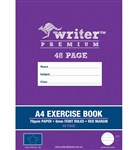 Exercise Book Writer Premium A4 48pg 8mm Ruled Margin Each 20 per Pack