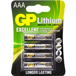 GP Lithium Battery AAA 4 Pack