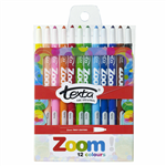 Texta Zoom Crayons Assorted 12 Pack