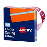 Avery Coding Label Year 2021 Magenta 500 Box