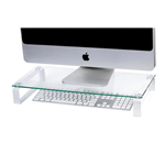 Esselte 30051 Monitor Stand Glass Top 60cm Black Clear