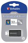 Verbatim 49064 USB Store N Go Pinstripe 32gb Black