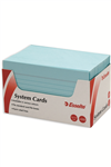 Esselte System Cards Ruled 76x125mm Blue 100 Pack