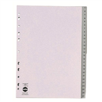 Marbig Dividers 1 to 54 Tab PP A4 Grey