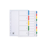 Marbig Dividers 10 Tab PP A4 Assorted