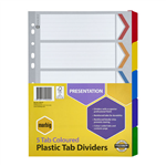 Marbig Dividers 5 Tab Reinforced A4 Assorted