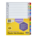 Marbig Dividers A to Z Tab Reinforced A4 Assorted