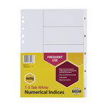 Marbig Dividers 1 to 5 Tab PP A4 White