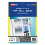 Avery L7431 Print On Tabbies 48 Tabs Assorted Pack
