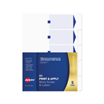 Avery Dividers IndexMaker 5 Tab A4 White