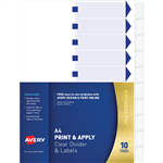 Avery Dividers IndexMaker 10 Tab A4 White