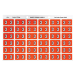 Avery Colour Coding Labels 3 Side Tab Dark Orange 180 Pack