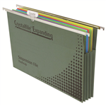 Crystalfile Suspension File Expanding Foolscap Green 10 Box