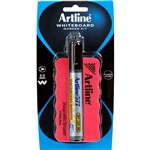 Artline 577 Whiteboard Magnetic Eraser Marker Kit Black Each