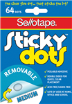 Sellotape Sticky Dots Removable 64 Pack