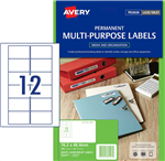 Avery L767125 Laser Labels Video Face White 25 Pack