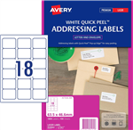 Avery L7161 Laser Labels 18UP White 100 Box