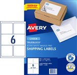 Avery L7166 TrueBlock Laser Label 6UP White 100 Box