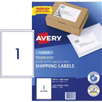 Avery L7167 Laser Shipping Label 1UP White 100 Box