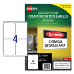 Avery L7069 Laser Labels Heavy Duty Waterproof 25 Pack