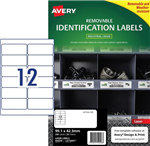Avery L4776REV Labels Removable Heavy Duty White 20 Pack