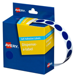 Avery Dispenser Dot Stickers 14mm Diameter Blue 1050 Pack 5 per Box