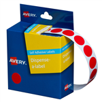 Avery Dispenser Dot Stickers 14mm Diameter Red 1050 Pack 5 per Box