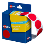 Avery Dispenser Dot Stickers 24mm Diameter Red 500 Pack 5 per Box