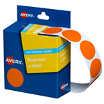 Avery Dispenser Dot Stickers 24mm Diameter Orange 500 Pack 5 per Box