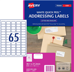 Avery Quick Peel Address Labels 381x212mm White 100 Pack