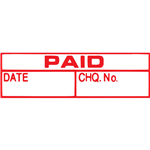 Xstamper Paid With DateCheque Number Stamp 13x42mm Red