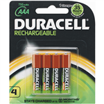 Duracell Rechargeable AAA Batteries 4 Pack