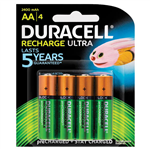 Duracell Rechargeable AA NiMH Battery 4 Pack