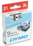 Dymo D1 Label Tape Black on Red 12mm x 7m Each