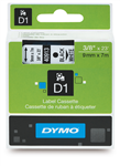Dymo D1 Label Tape Black on White 9mm x 7m Each